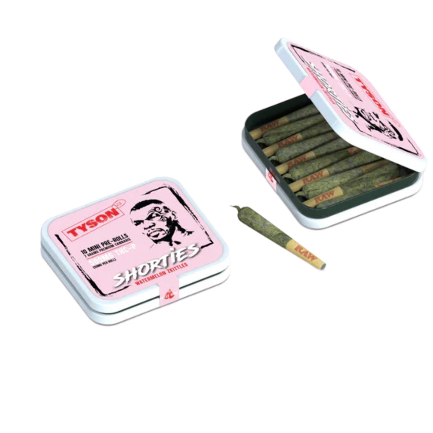 Tyson THC-P Watermelon Zkittlez Pre-Roll Shorties - 10ct - hqdtechusa