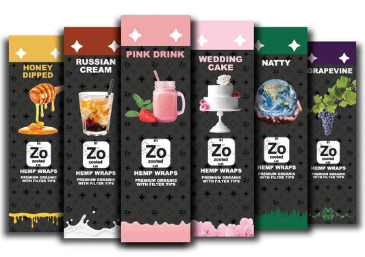 Zooted Flavored Hemp Wraps - 7 Flavors