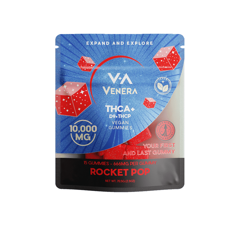 Venera D9 THCP + THCA Gummies 10000MG (15ct) | THC Edible | HQD Tech USA