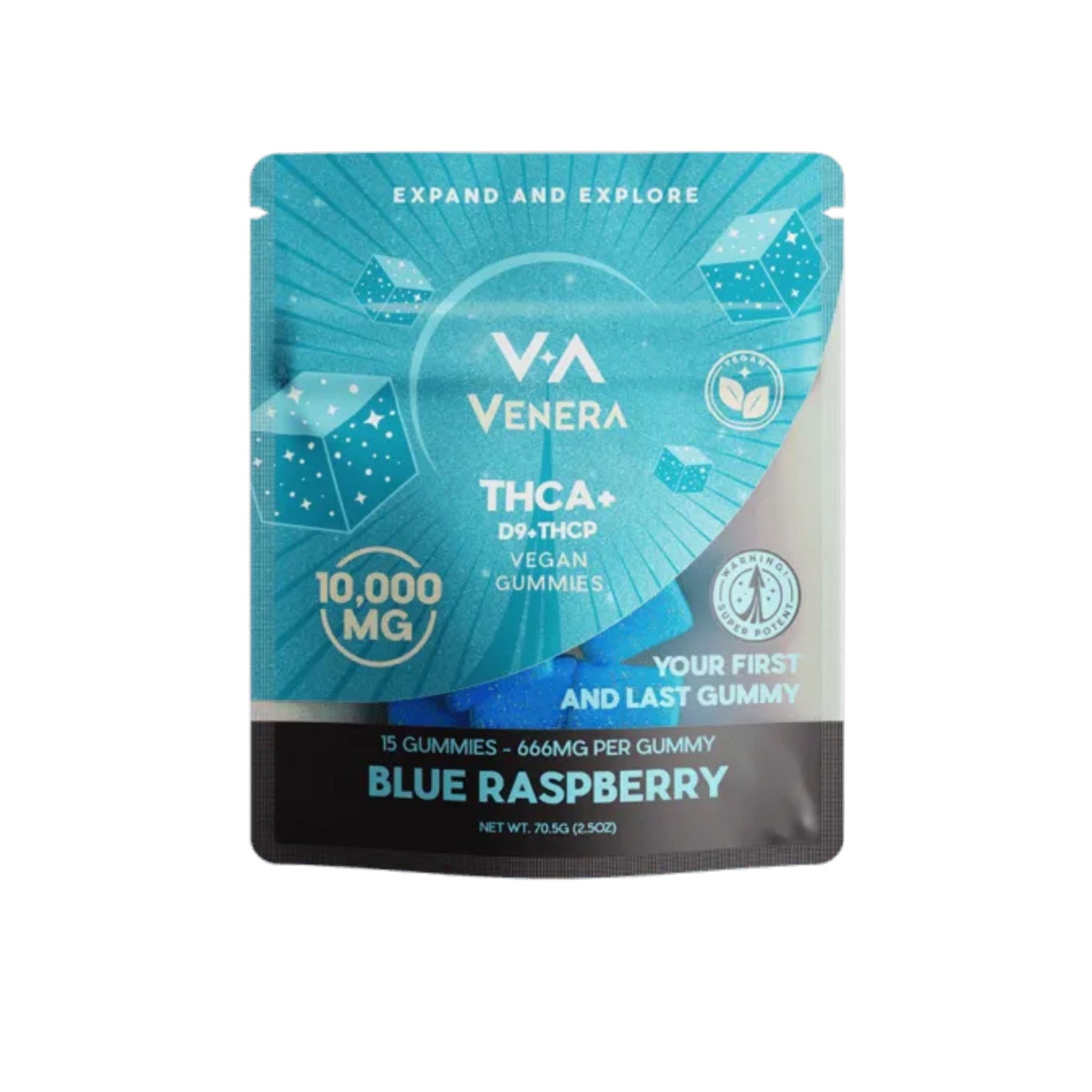 Venera THC-A Blue Raspberry Gummies - 10,000mg - hqdtechusa