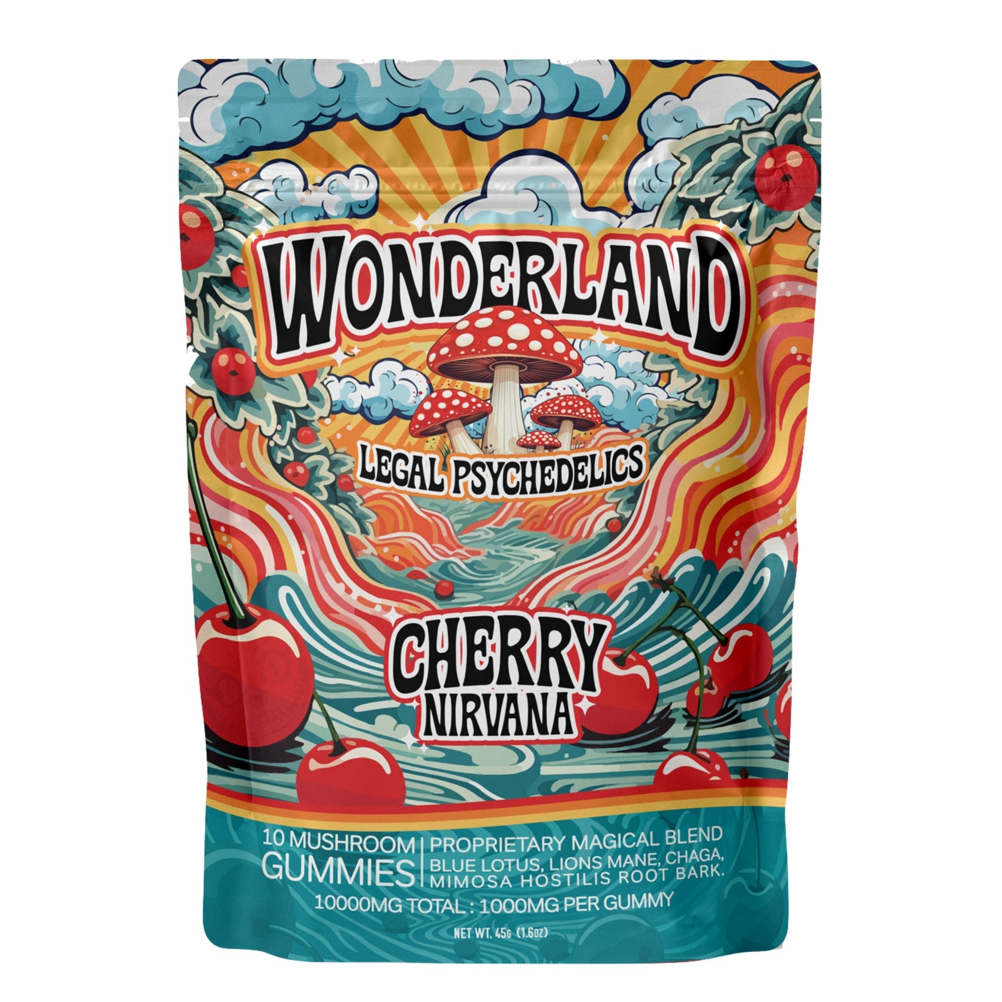 Wonderland Mushroom Cherry Nirvana Gummies - 10,000mg - hqdtechusa