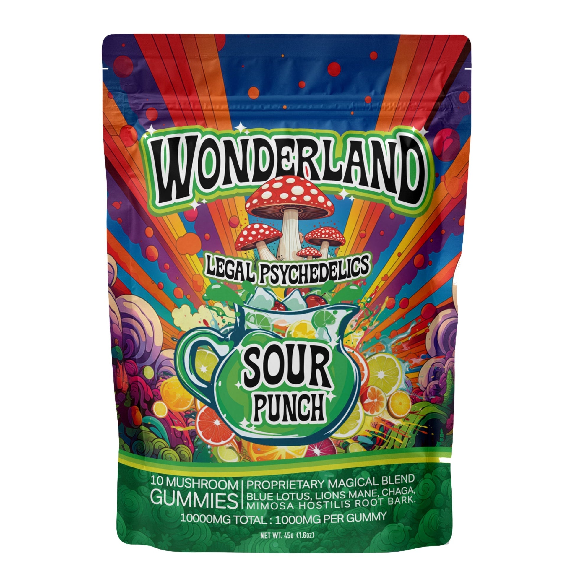 Wonderland Mushroom Sour Punch Gummies - 10,000mg - hqdtechusa