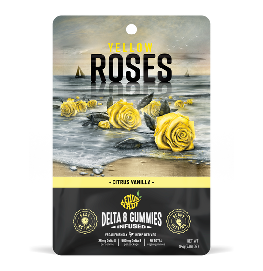 Yellow Roses | Delta 8 25mg GUMMIES 20ct. (500mg/pack) - hqdtechusa