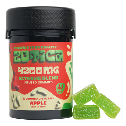 Zotica Extreme Blend Green Apple Gummies - 4200mg