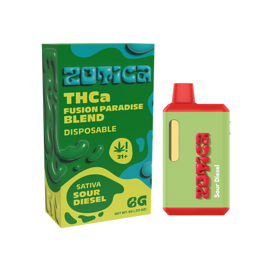 Zotica Green Hulk Sour Diesel THC-A Vaporizer - 6000mg - hqdtechusa