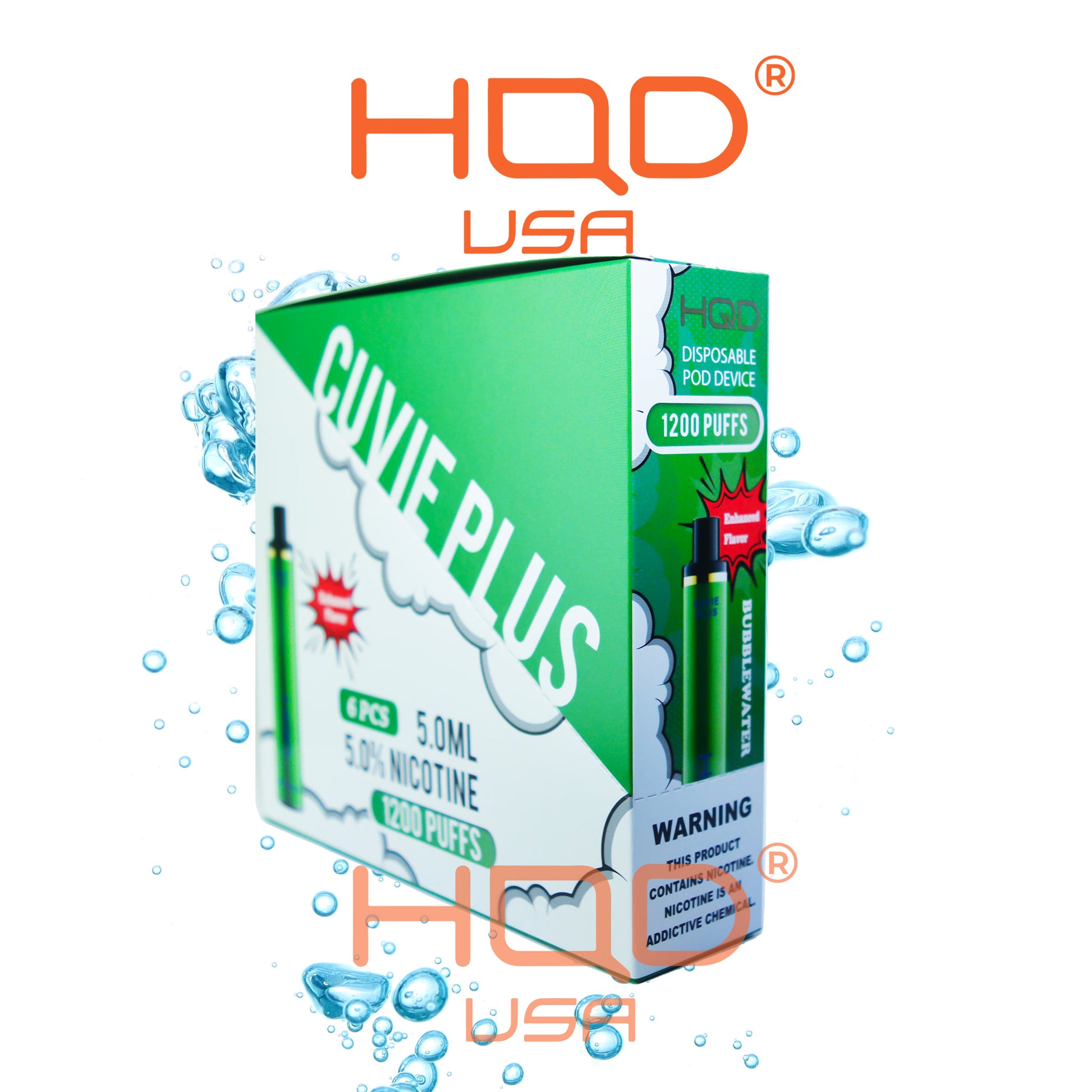 HQD Cuvie Plus Brick 6 pieces Disposable Vape 5% Nicotine - hqdtechusa