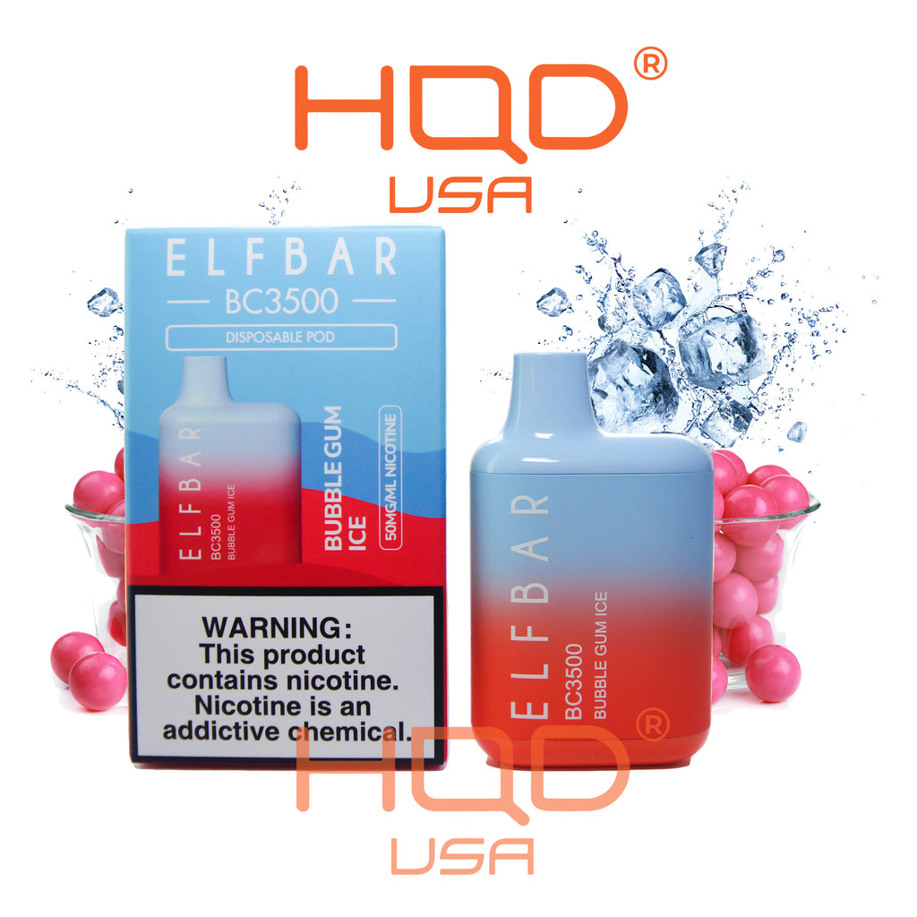 Elf Bar | BC3500 Disposable Vape Bubble Gum Ice 3500 Puffs
