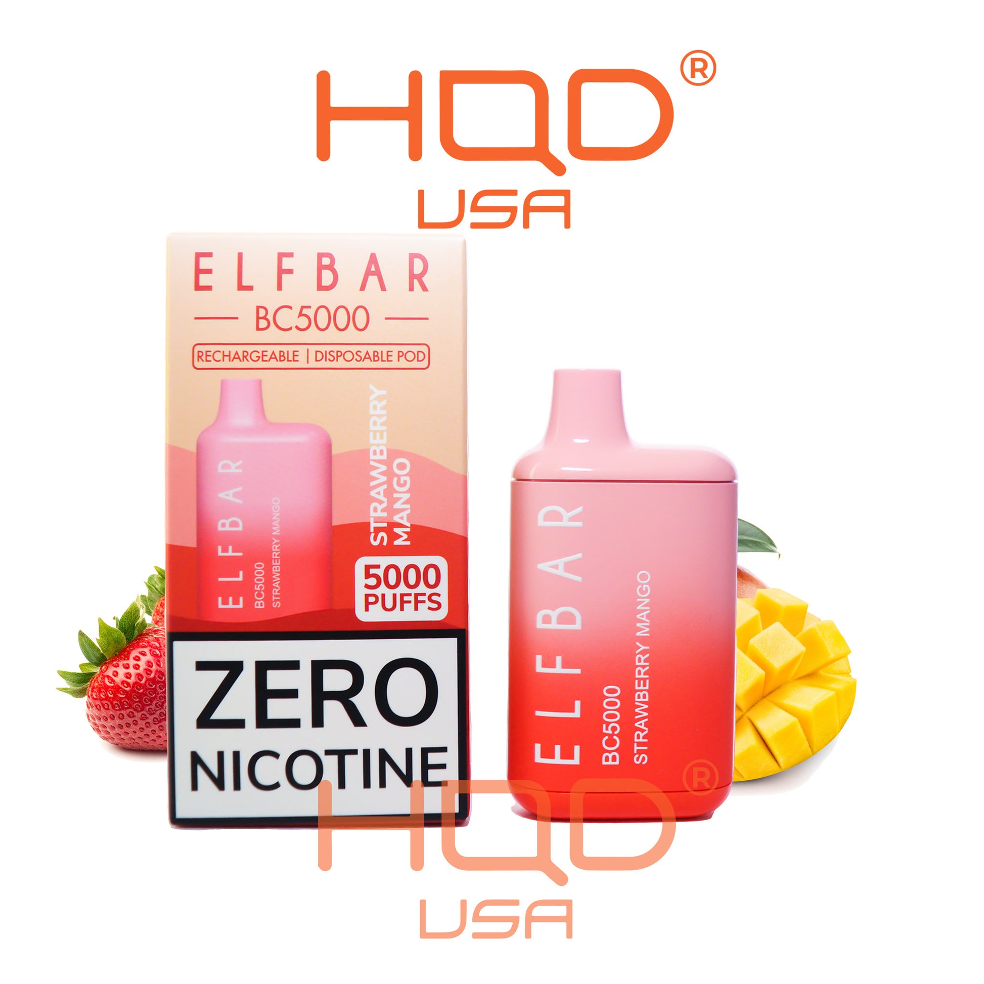 Elf Bar | Zero BC5000 Disposable Vape Strawberry Mango - 5000 Puffs
