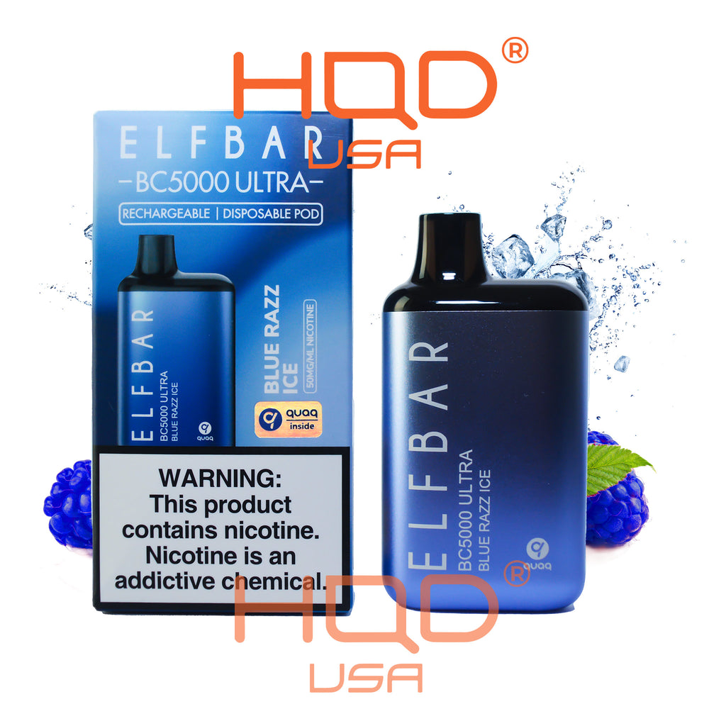 Elf Bar | Ultra BC5000 Disposable Vape Blue Razz Ice  5000 Puffs