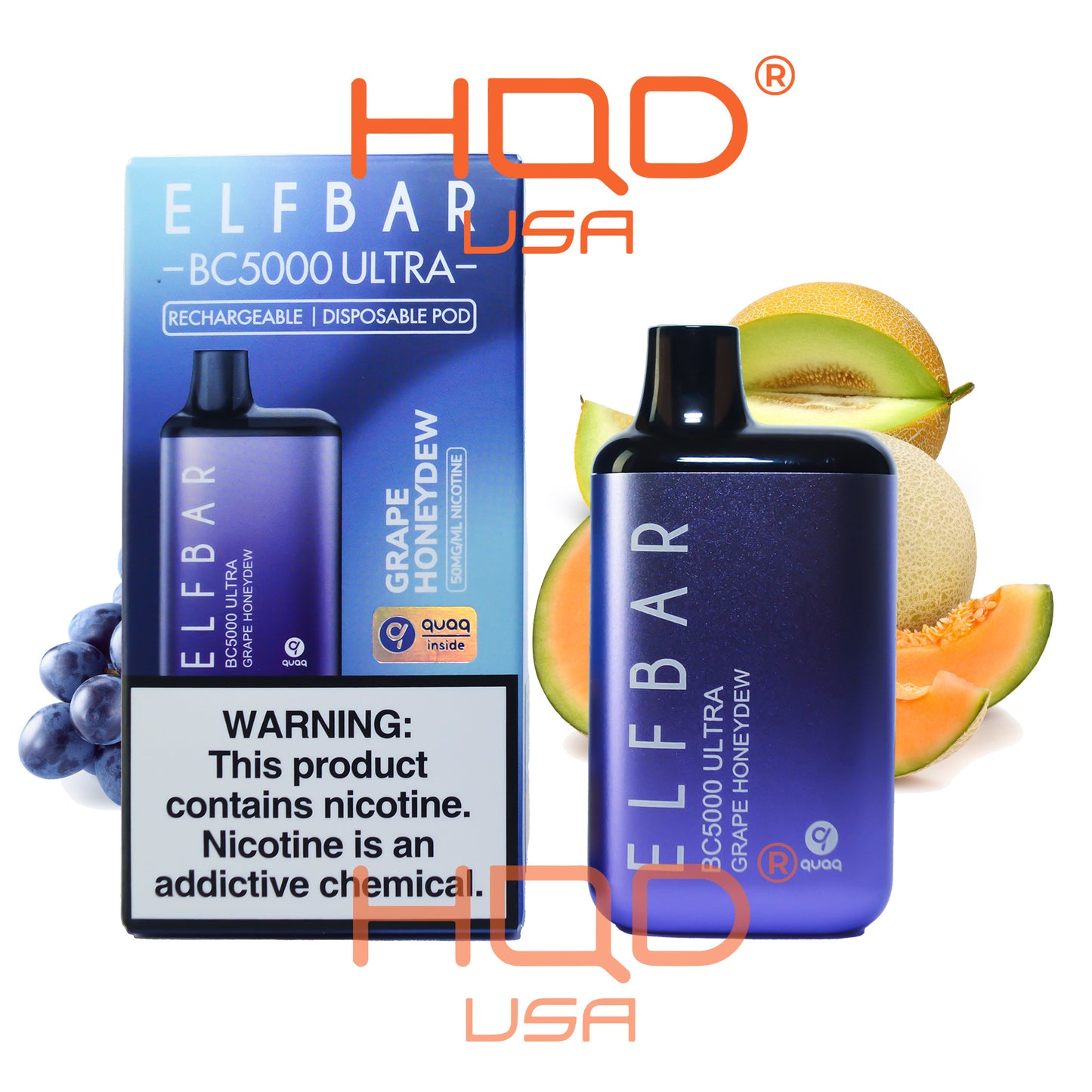 Elf Bar | Ultra BC5000 Disposable Vape Grape Honeydew 5000 Puffs