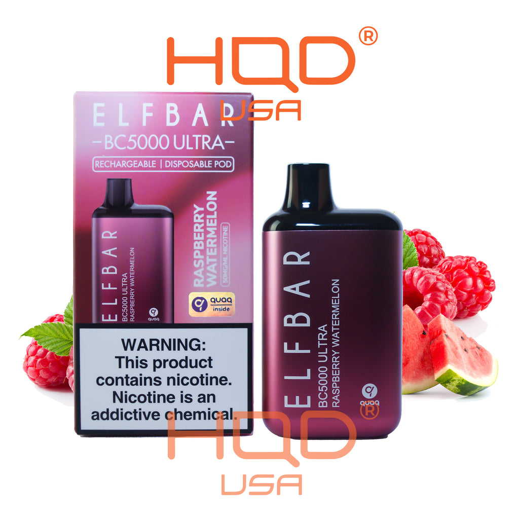 Elf Bar | Ultra BC5000 Disposable Vape Raspberry Watermelon 5000 Puffs