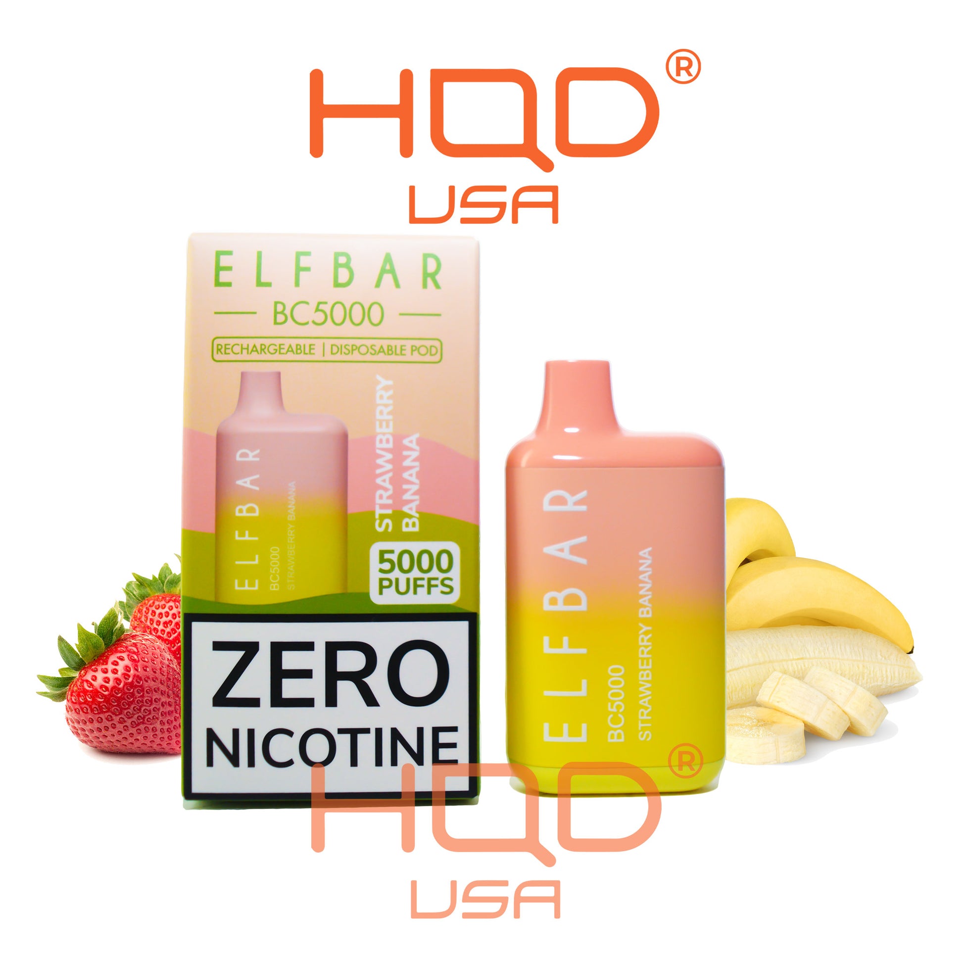 Elf Bar | Zero BC5000 Disposable Vape Strawberry Banana - 5000 Puffs