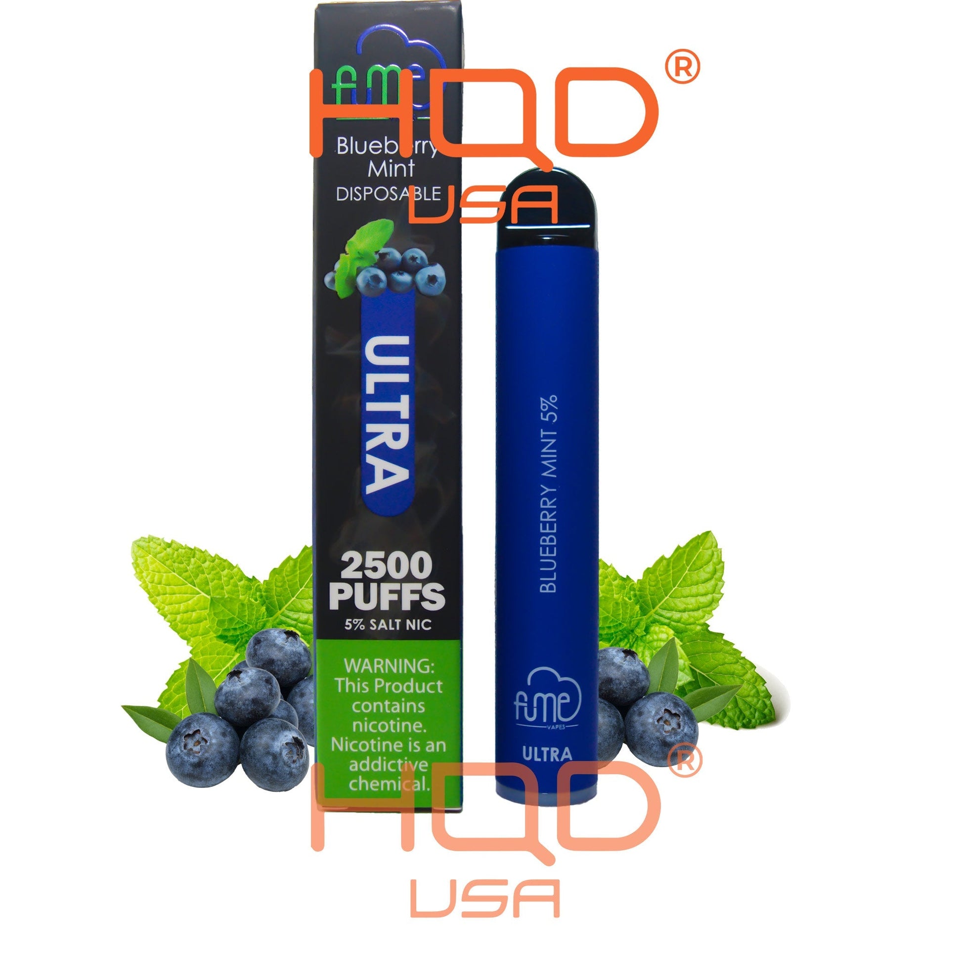 Fume | Ultra Disposable Vape Blueberry Mint 2500 Puffs
