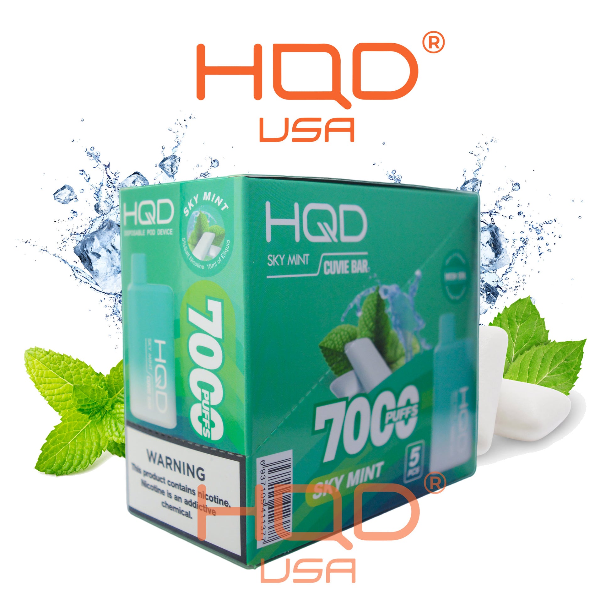 HQD Bar Brick (5 Pieces) Disposable Vape 5% Nicotine - hqdtechusa