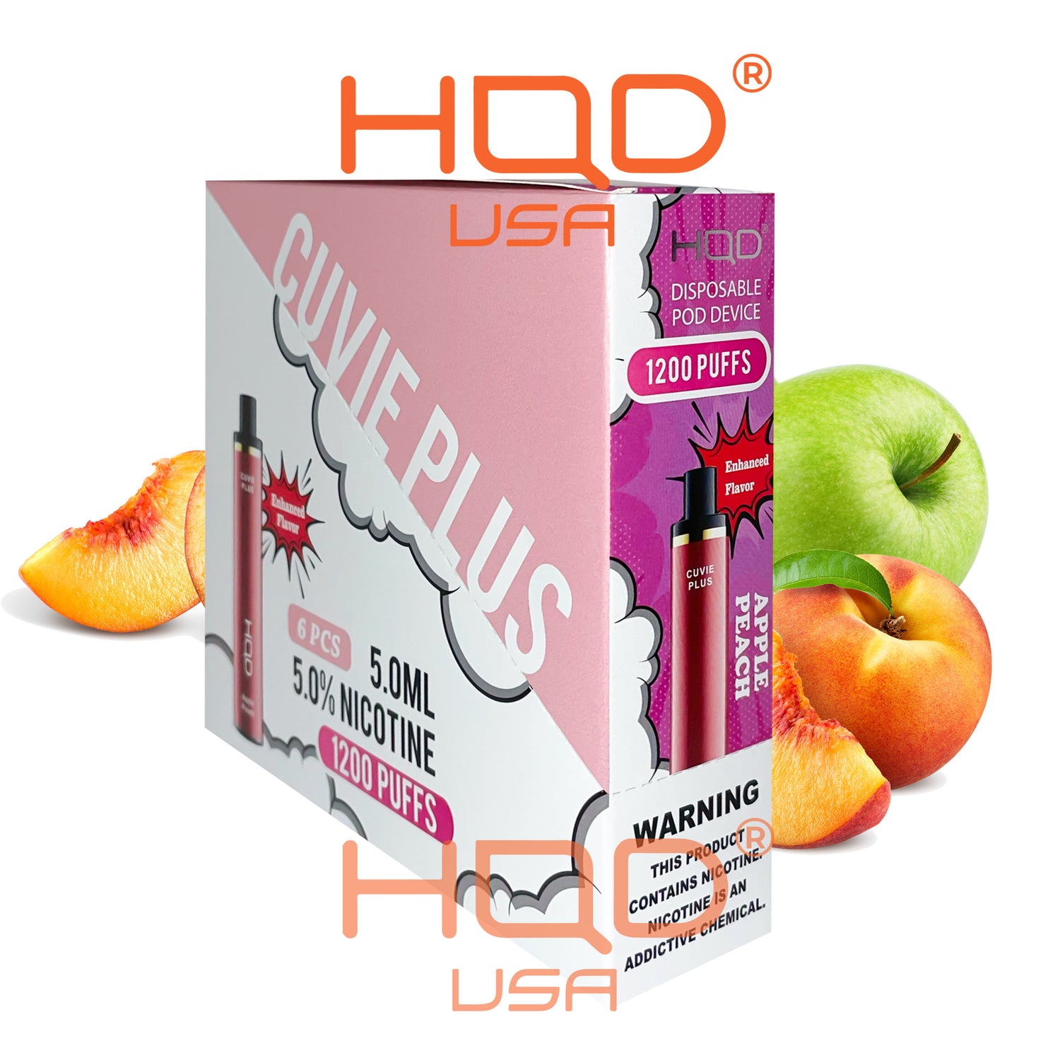 HQD Cuvie Plus Brick 6 pieces Disposable Vape 5% Nicotine - hqdtechusa