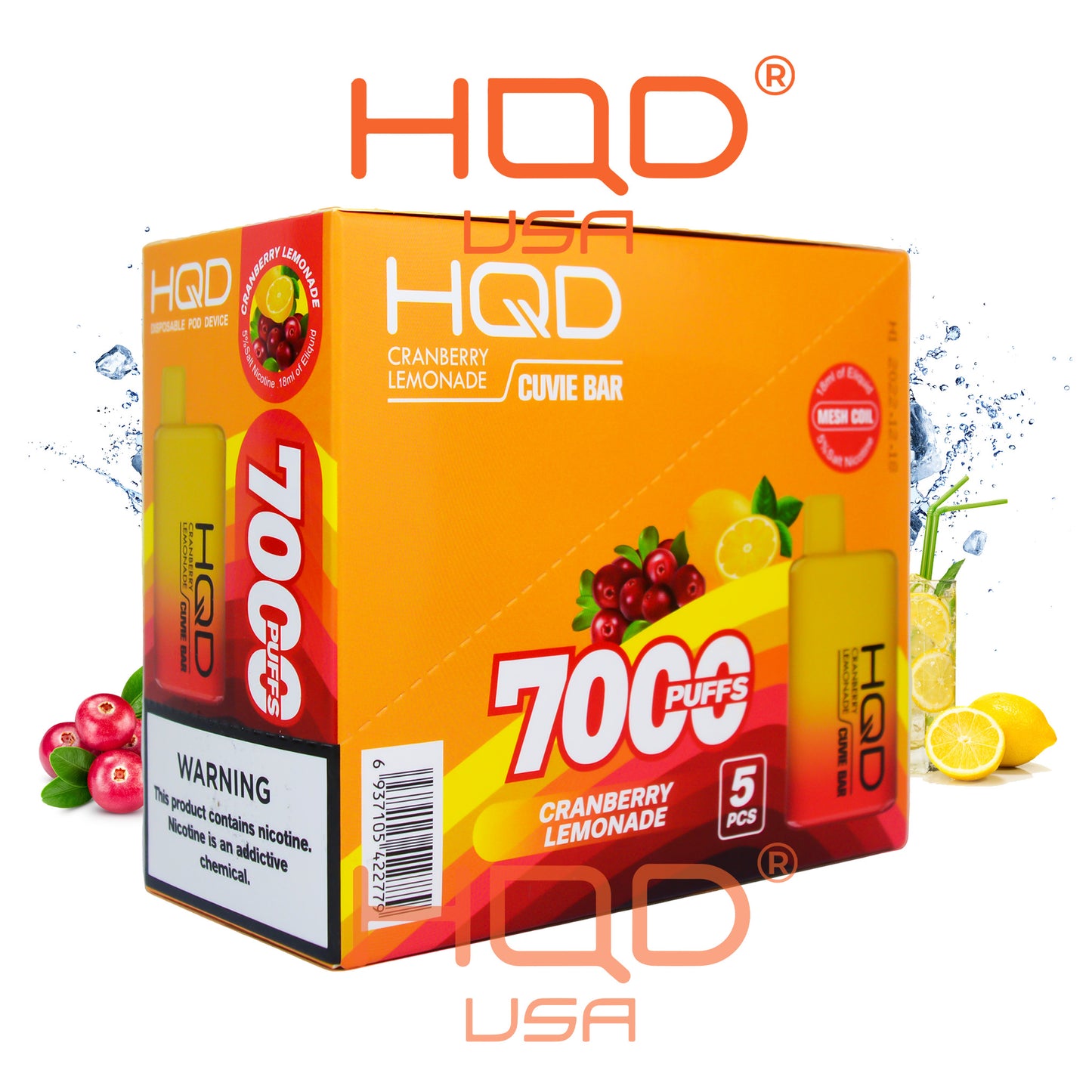 HQD Bar Brick (5 Pieces) Disposable Vape 5% Nicotine - hqdtechusa