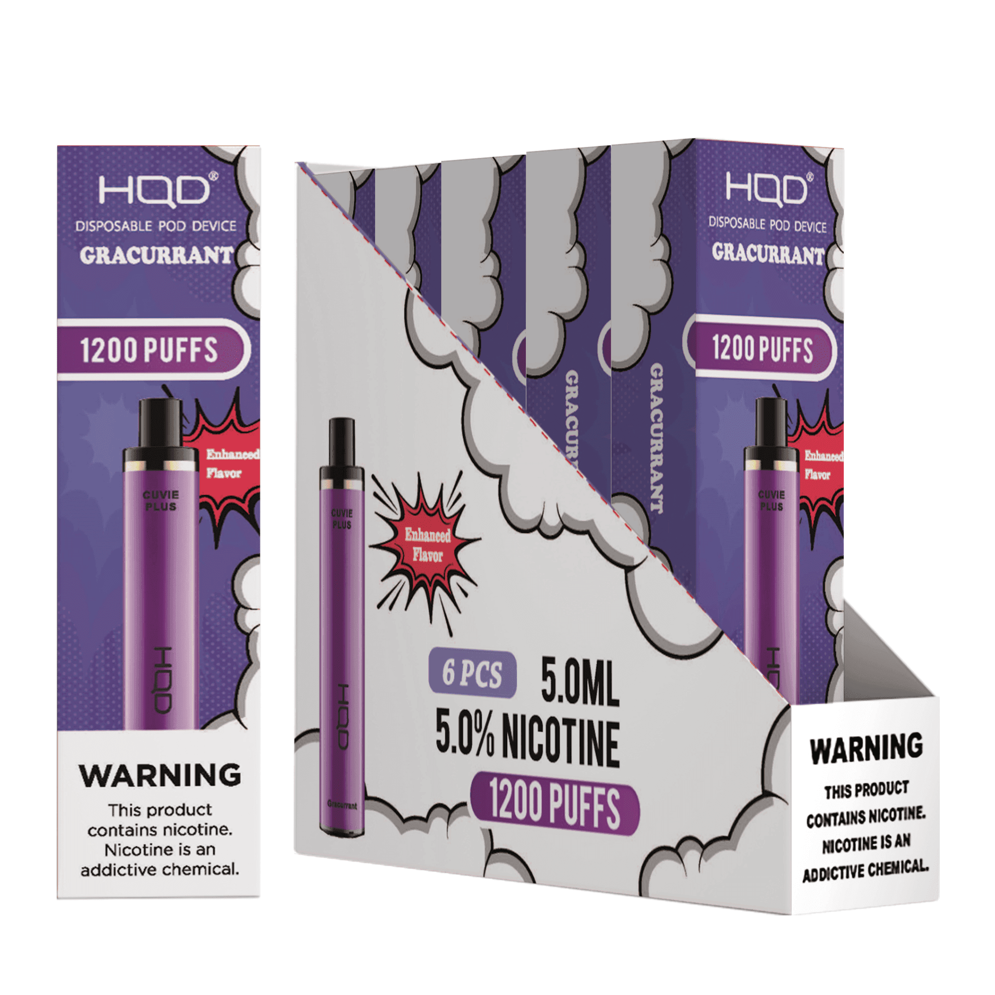 HQD Cuvie Plus (6 pack) | Disposable Vapes | HQD Tech USA