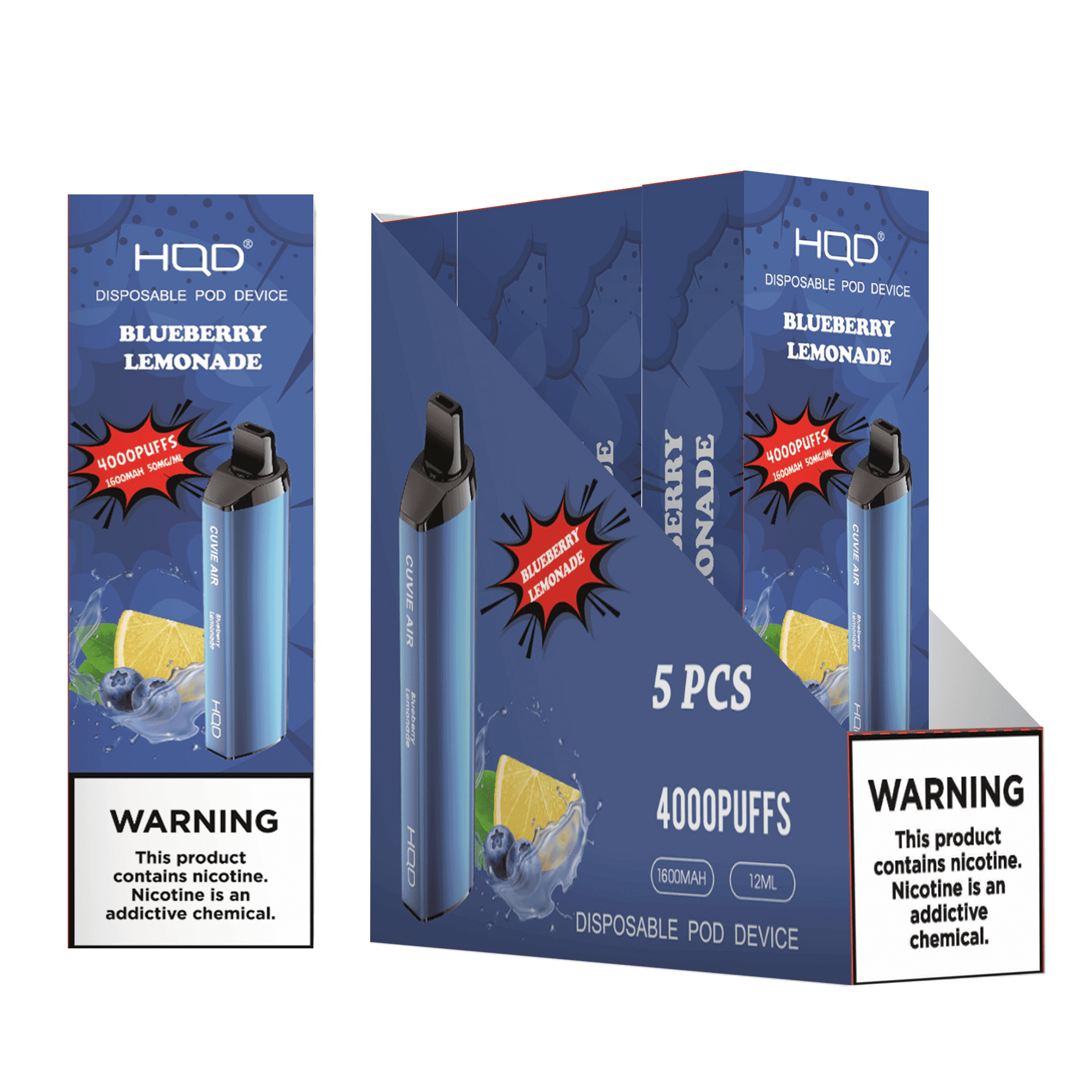 HQD | Cuvie Air (5-Pack) | Disposable Vapes | HQD Tech USA