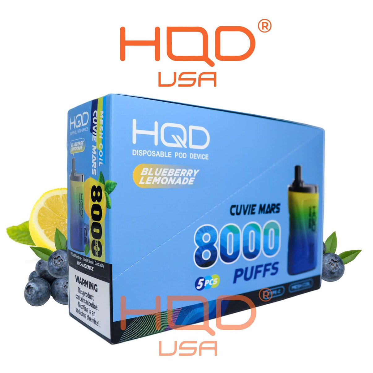 HQD Cuvie Mars 8000 Disposable Vape 5 Pck HQD Tech USA HQD Cuvie Mars 8000 Disposable Vape 5 Pck HQD Tech USA