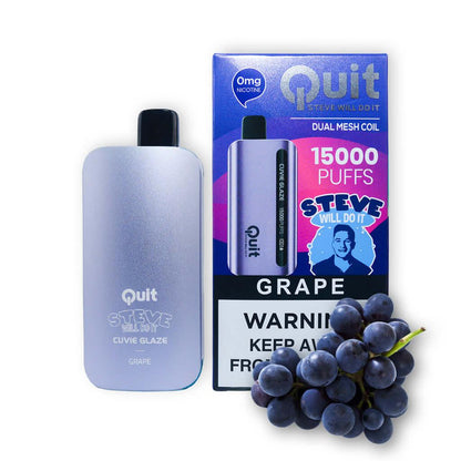 Quit Steve Will Do It - Cuvie Glaze Zero Nicotine Vape 15000 | Disposable Vapes | HQD Tech USA